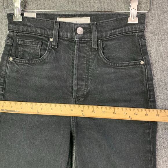 Frank and Eileen $328 Monaghan Mom Jean Black Denim Size 25 MADE IN USA - Picture 6 of 13